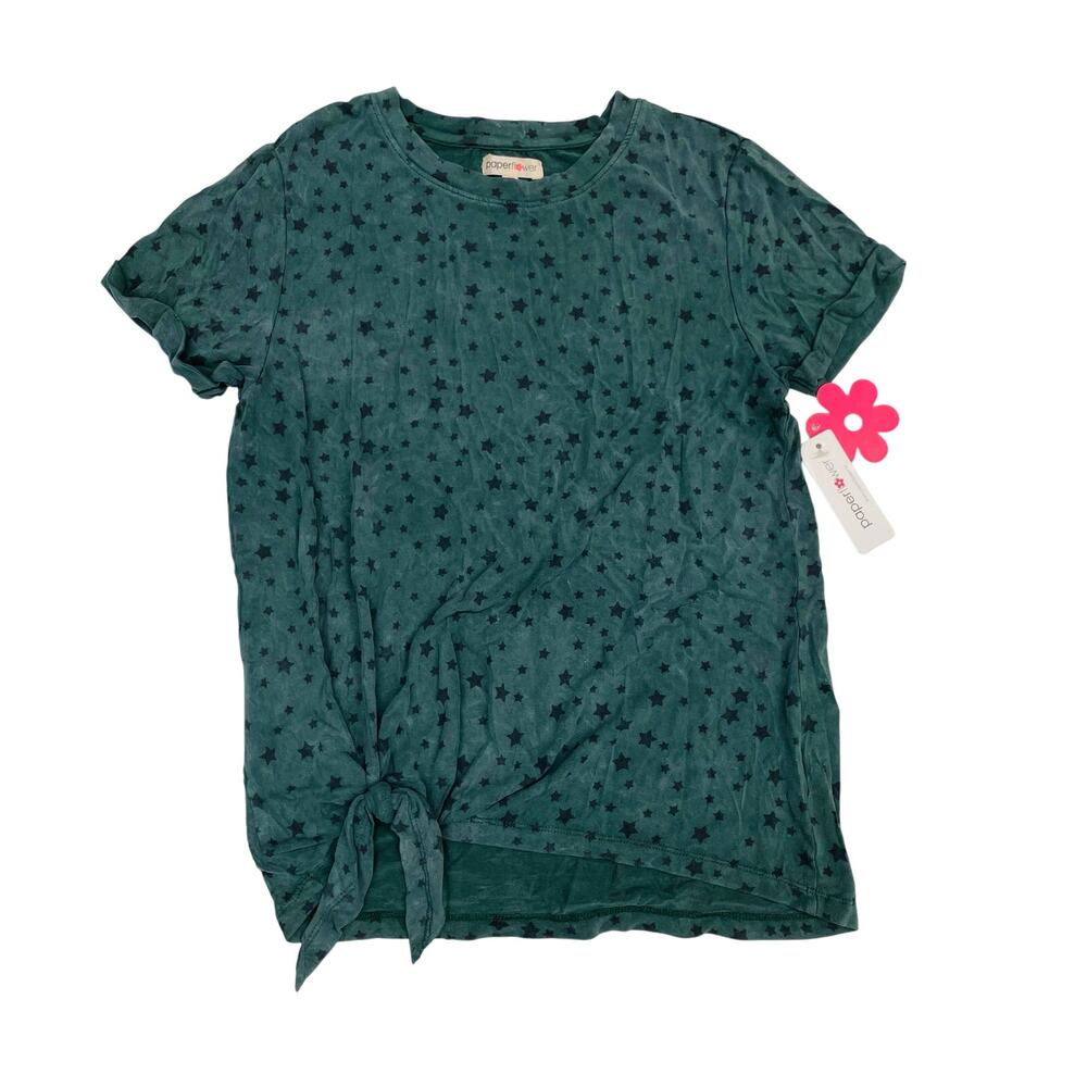 NWT Paperflower Size M Forest Green Star Top